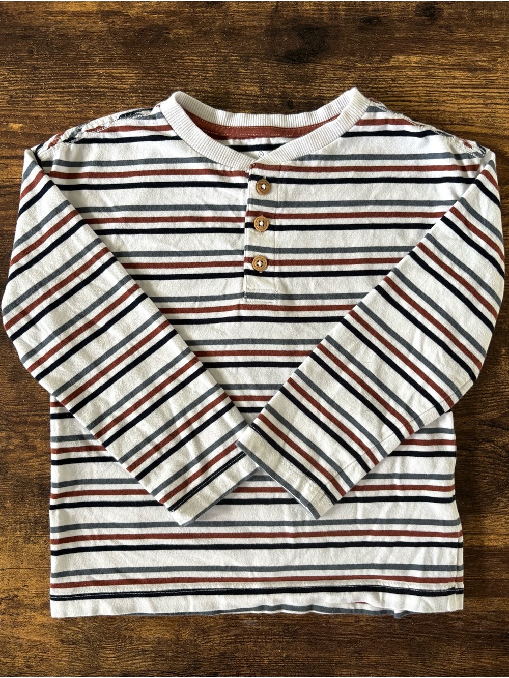 ASPEN Kids‎ Long-Sleeve Striped Henley Shirt